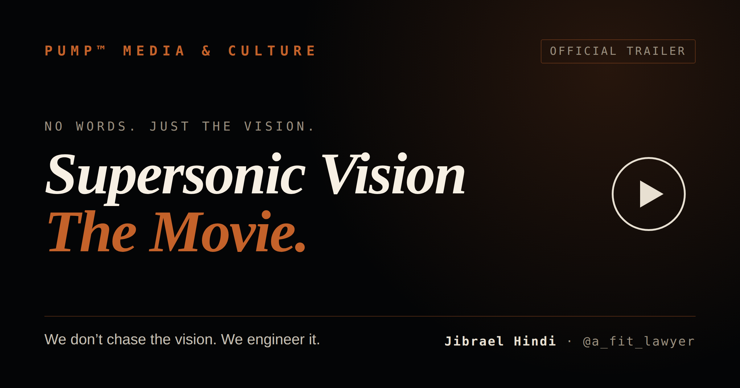 Supersonic Vision — the movie trailer art